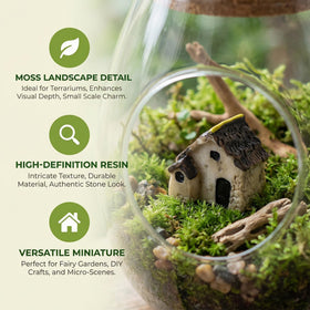 Garneck stone-style houses brighten fairy garden and potted plants.