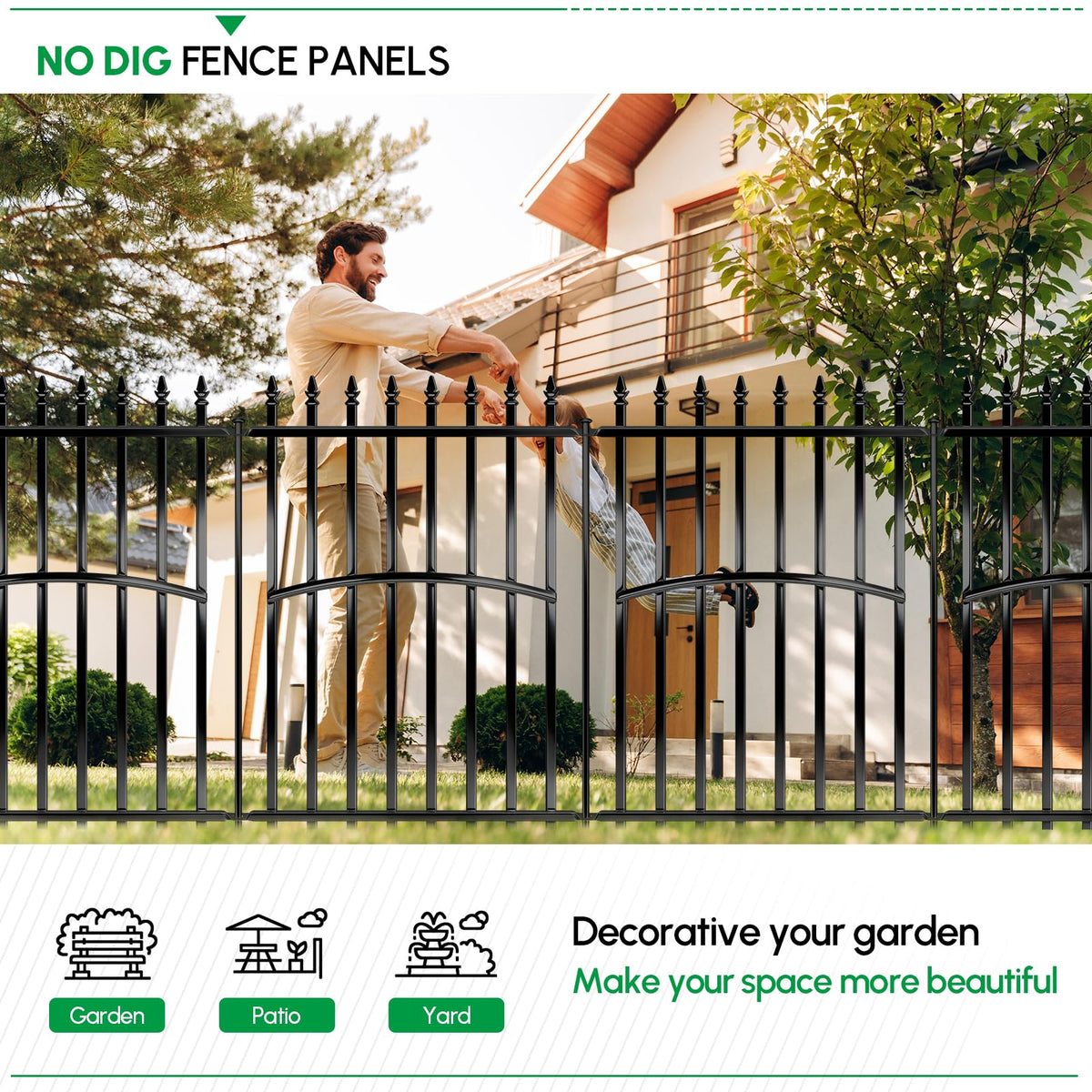 Garovee dog fence in yard showing safe outdoor space