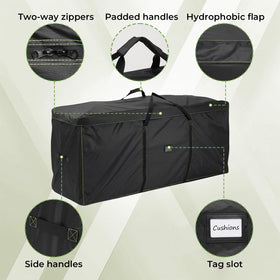 GARPROVM padded and side handles ease transport to the storage area.