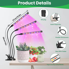 Garpsen full-spectrum LED with 60 LEDs for indoor plant growth.