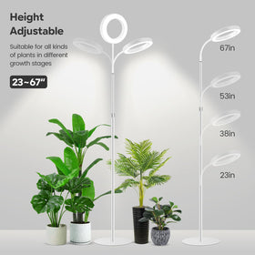 Garpsen Grow Light with sturdy metal base for stable floor placement.