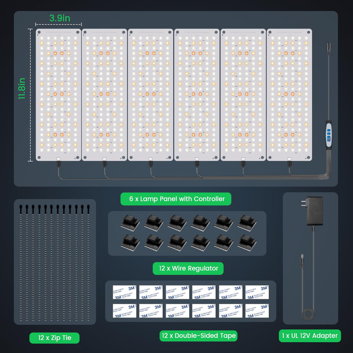 Garpsen grow light panel under-cabinet install fits compact spaces