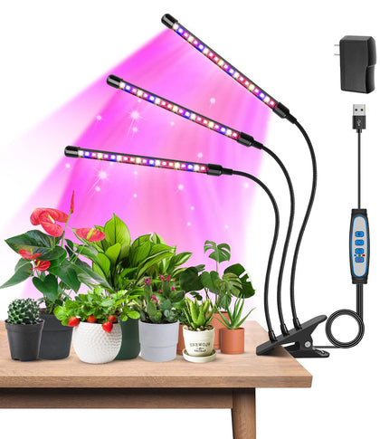 Garpsen 3-head plant light setup for precise indoor illumination.