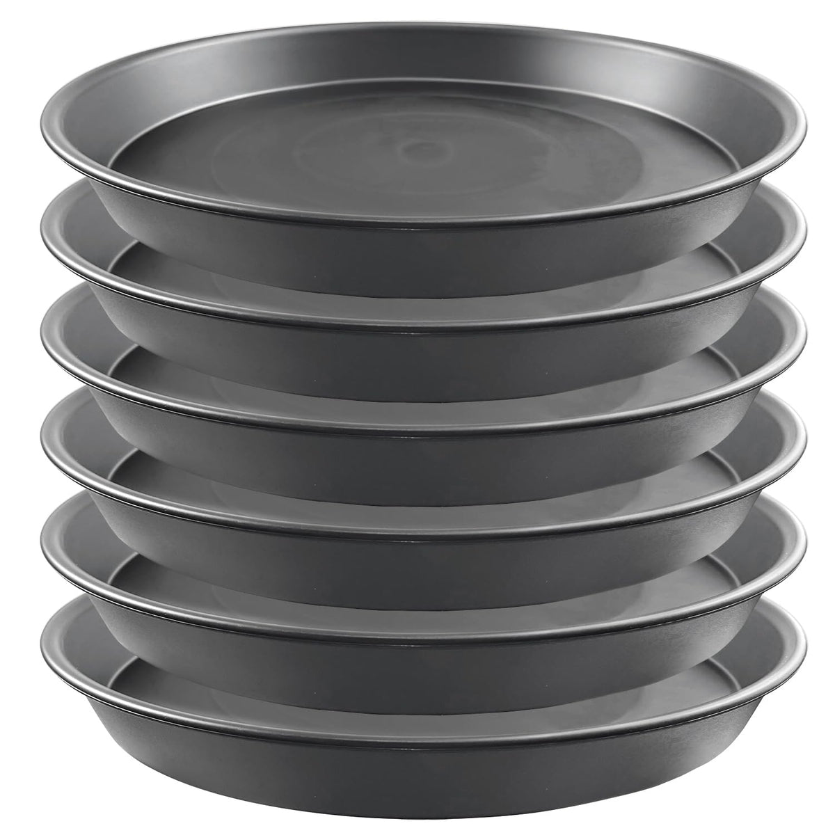 Garrdeen 12-inch gray plant saucer pack catches drips to protect floors.