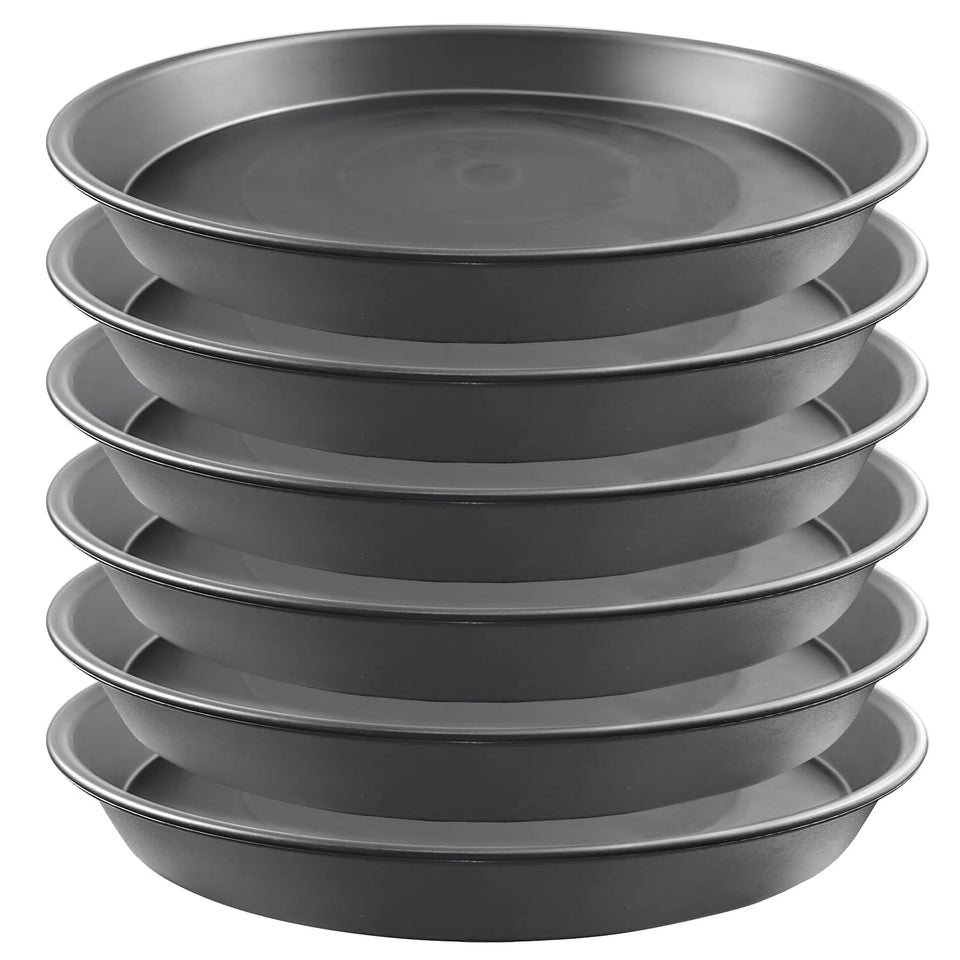 Garrdeen 12-inch gray plant saucer pack catches drips to protect floors.