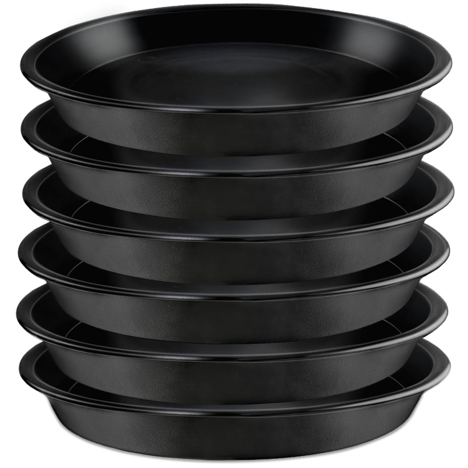 Garrdeen 6-pack 10-inch plant saucers protecting surfaces from water spills