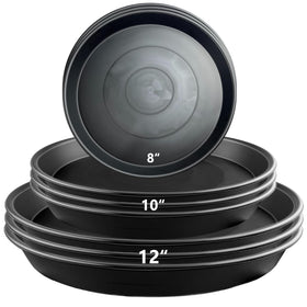 Garrdeen 8-inch plant saucer top view catches excess water to protect surfaces.