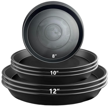 Garrdeen 8-inch plant saucer top view catches excess water to protect surfaces.