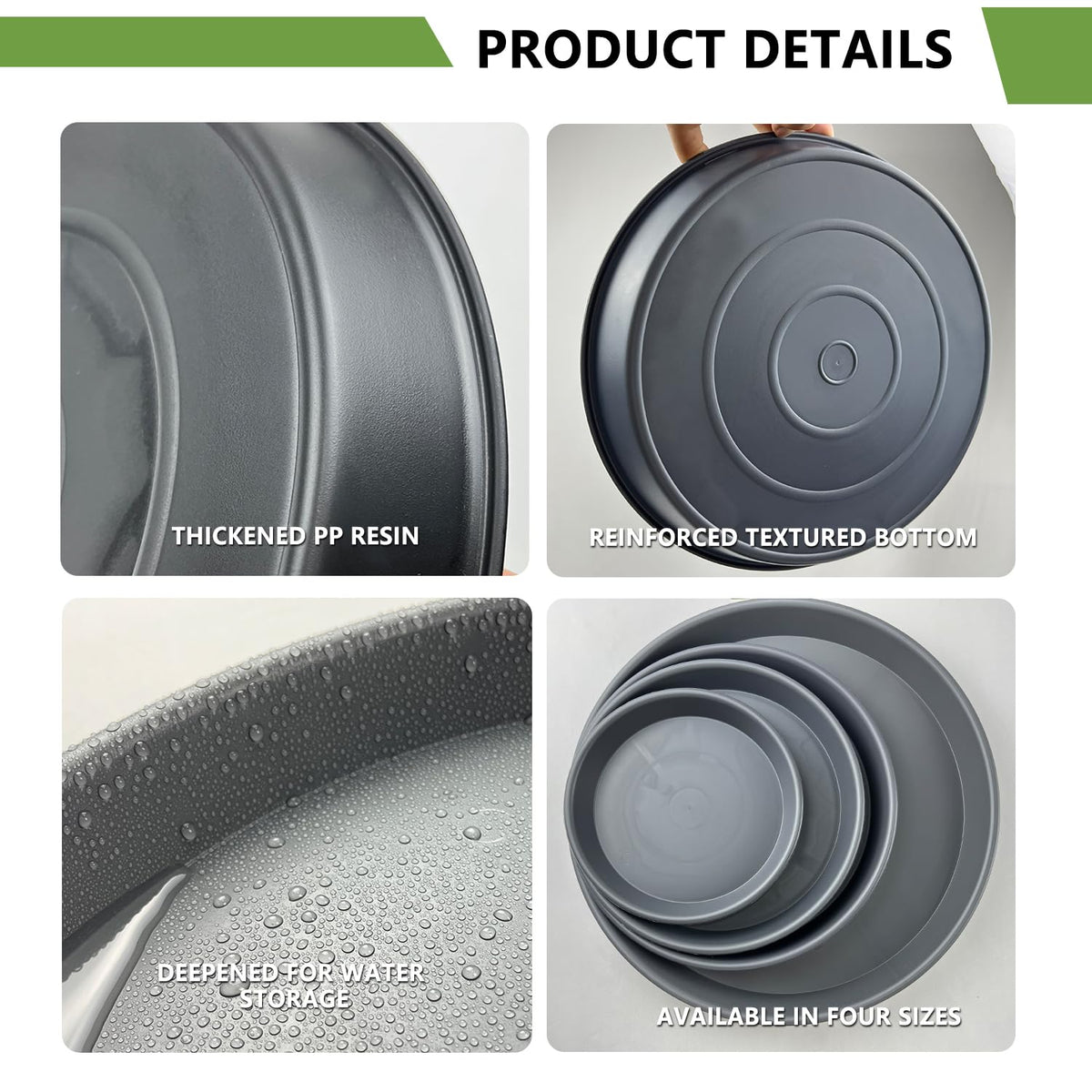 Garrdeen large pot drip tray ideal for medium and big planters.