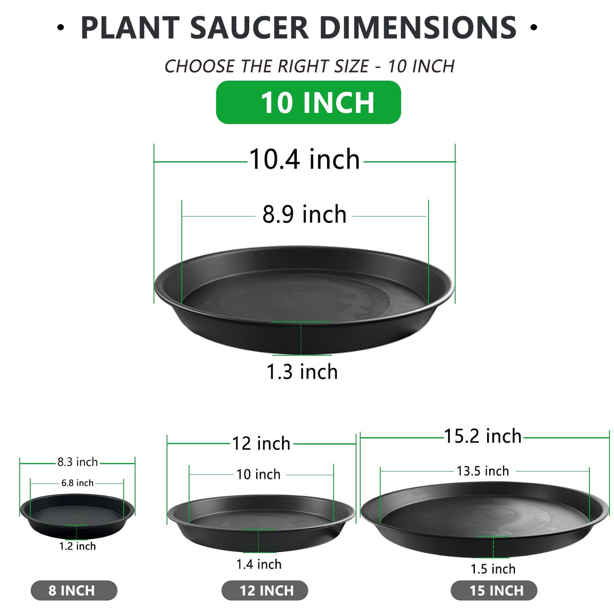 Garrdeen premium PP material plant saucers stay lightweight and crack-resistant