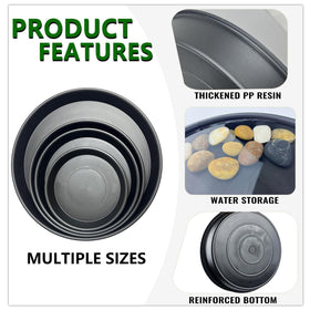 Garrdeen plant saucer edge detail highlights reinforced construction for heavy pots.