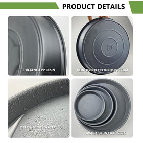 Garrdeen saucer water catcher demonstrates moisture management for indoor gardening.