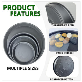 Garrdeen stackable plant saucer for efficient gardening organization.