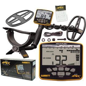 Garrett ACE Apex front view with intuitive controls for easy handling