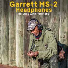 Garrett AT Pro MS-2 Headphones enhance signal clarity in noisy environments.