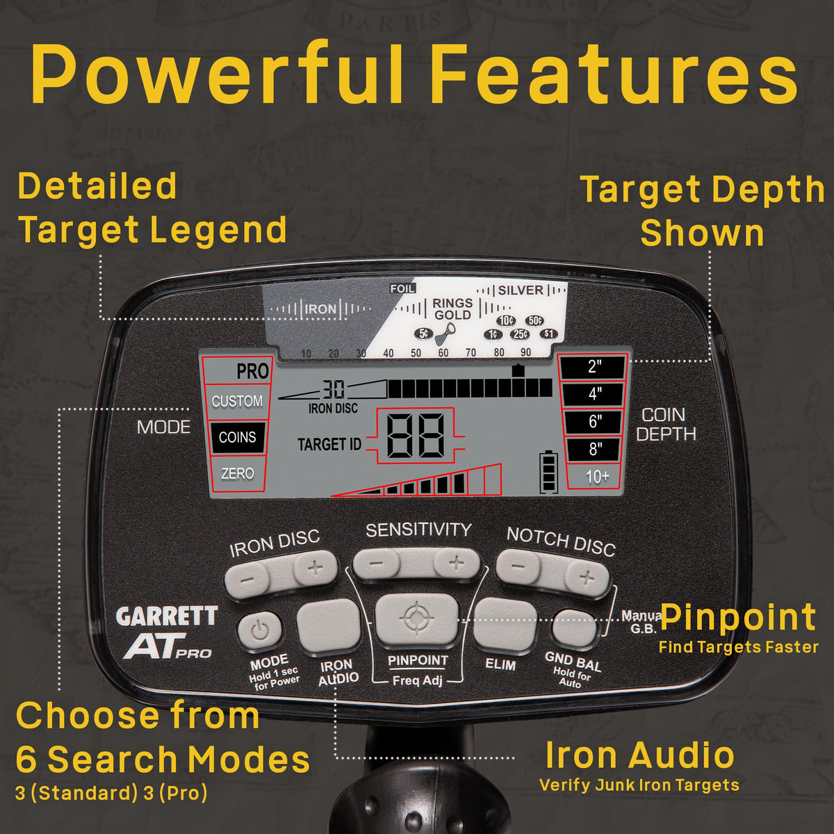 Garrett AT Pro Pro Mode Audio demonstrates precise tone responses for depth judgments.