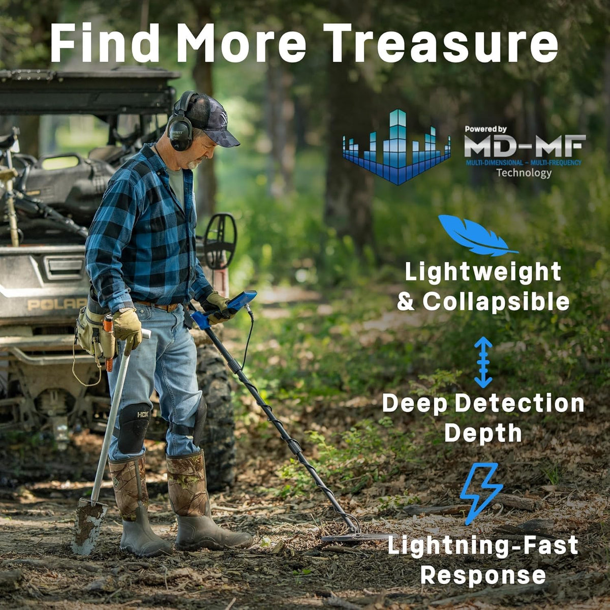 Garrett Vortex VX9 multi-frequency options adapt to mineralized ground.