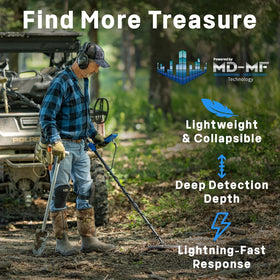 Garrett Vortex VX9 multi-frequency options adapt to mineralized ground.