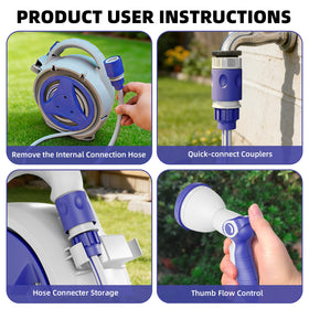 Garriotec heavy-duty reel built from durable ABS/PP/PVC for long outdoor use.