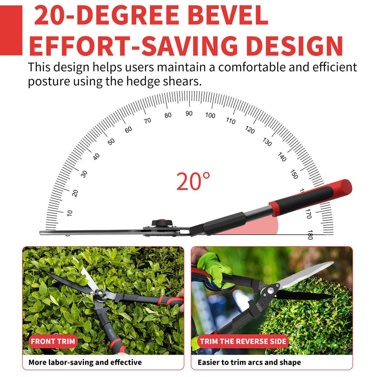 GARTOL 23-inch clippers handle thin leaves for crisp cuts.