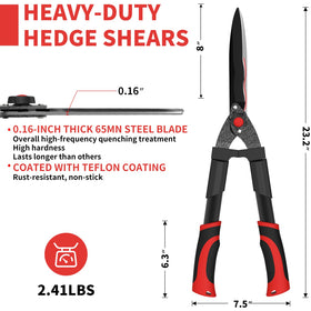 GARTOL hedge shears ergonomic handle offers comfortable grip for extended trimming sessions.