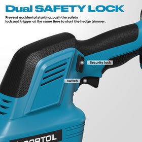 GARTOL battery and charger included for immediate yard work