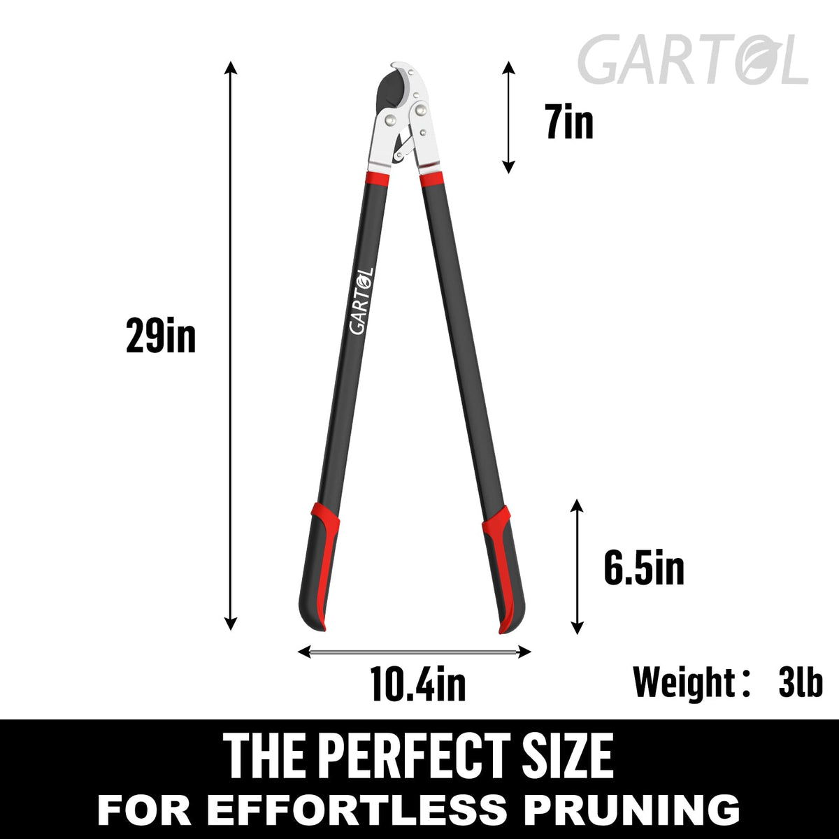 GARTOL weather-resistant coating helps the lopper endure outdoor use.