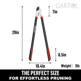 GARTOL weather-resistant coating helps the lopper endure outdoor use.