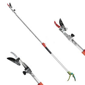 GARTOL pruner with extendable pole reaching high branches for precise cuts