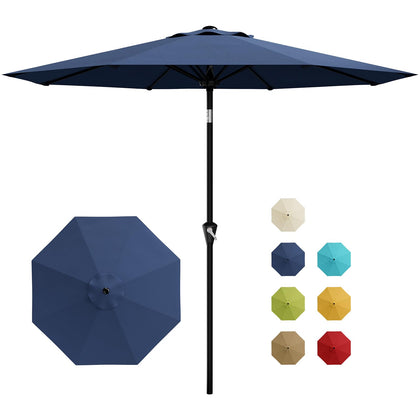 Garvee 10FT patio umbrella crank-lift for easy setup and use outdoors