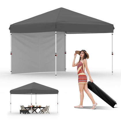 Garvee 10x10 pop-up canopy open setup for quick shade at events.