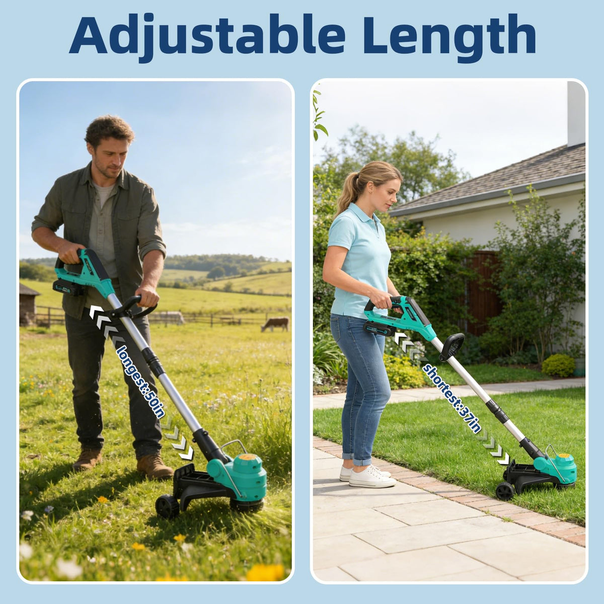 Garvee fast charger with wheels keeps batteries ready for yard work.