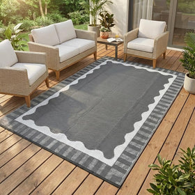 Garvee 5x8 outdoor rug with floral pattern adds timeless style to patios and decks.
