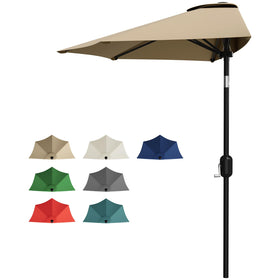 Garvee 9ft half-umbrella with smooth crank lift for quick shade on sunny days