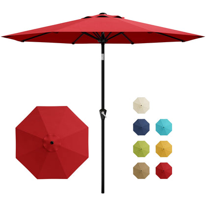Garvee 9FT patio umbrella fabric close-up highlighting UV-resistant material.