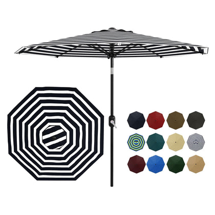 Garvee 9 ft patio umbrella open with crank for easy shade on a sunny patio.