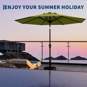 Garvee 9FT umbrella at poolside invites relaxed outdoor gatherings