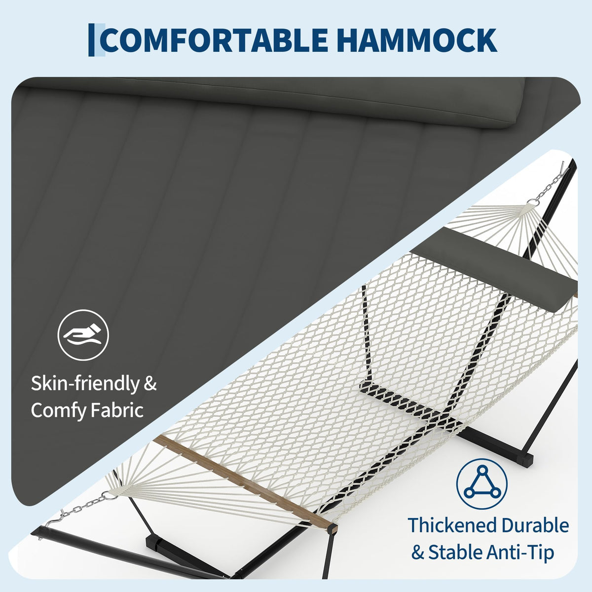 Garvee backyard patio garden hammock shown for casual lounging