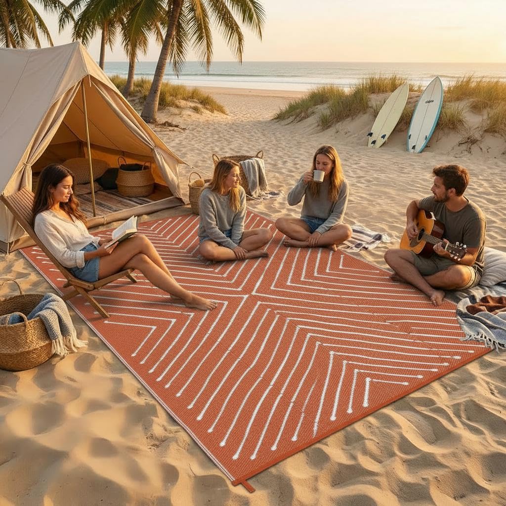 Garvee balcony rug stays bright for outdoor living areas