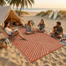 Garvee balcony rug stays bright for outdoor living areas