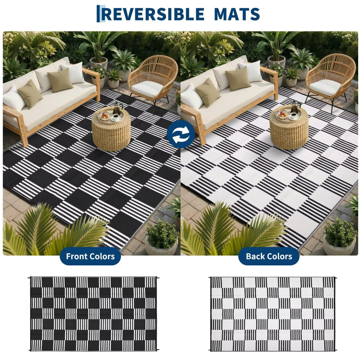Garvee 5x8 outdoor rug at beach picnic for clean seating and comfort.
