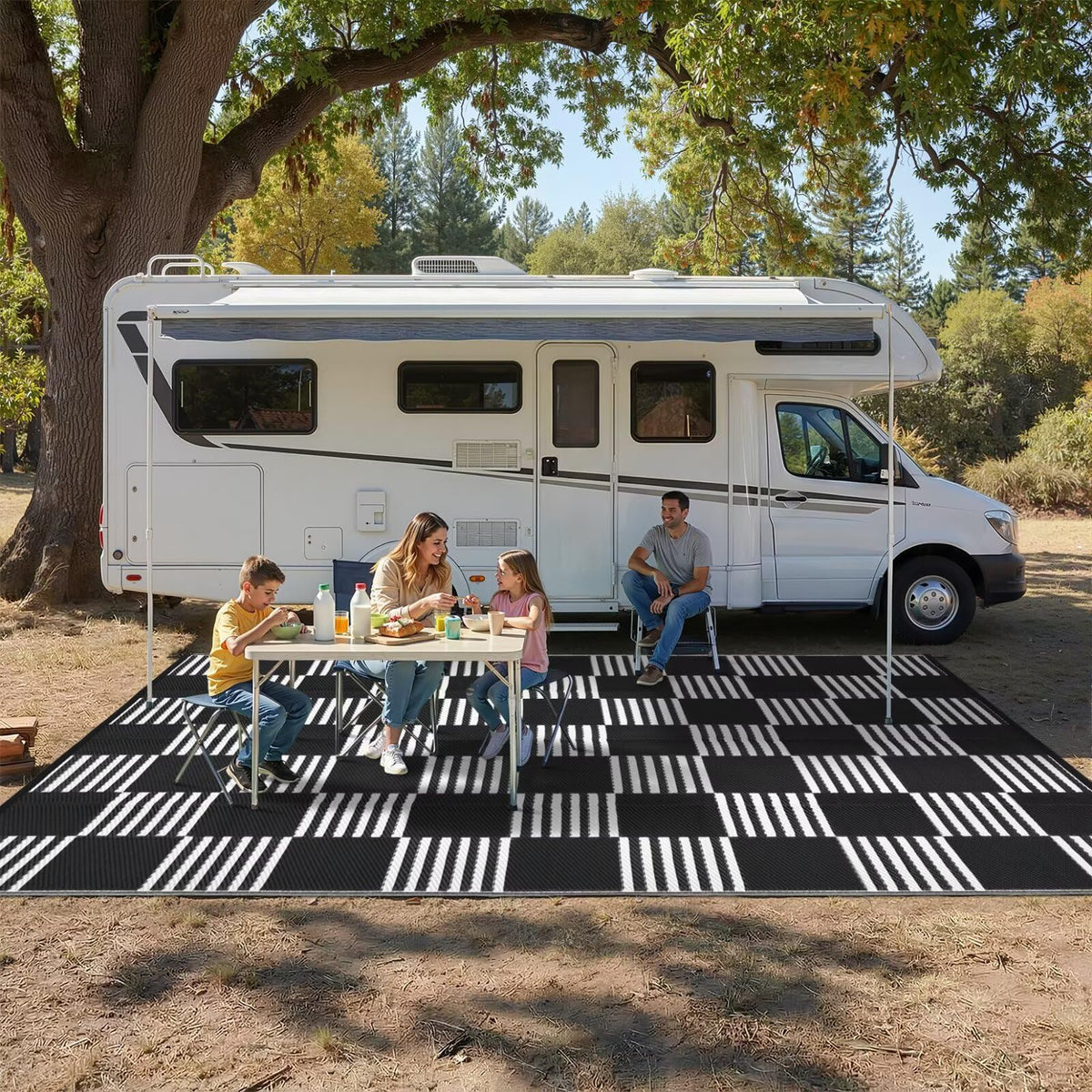 Garvee rug with UV protection keeps colors vibrant in sunlight.