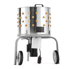 Garvee chicken plucker with a 20-inch drum for rapid feather removal.