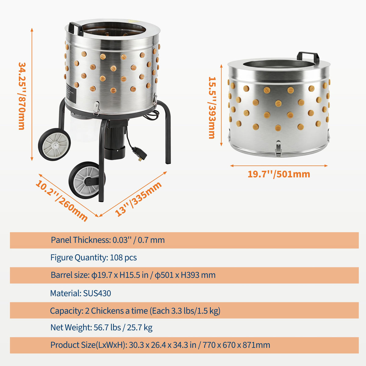Garvee Plucker removable parts for easy cleaning and maintenance