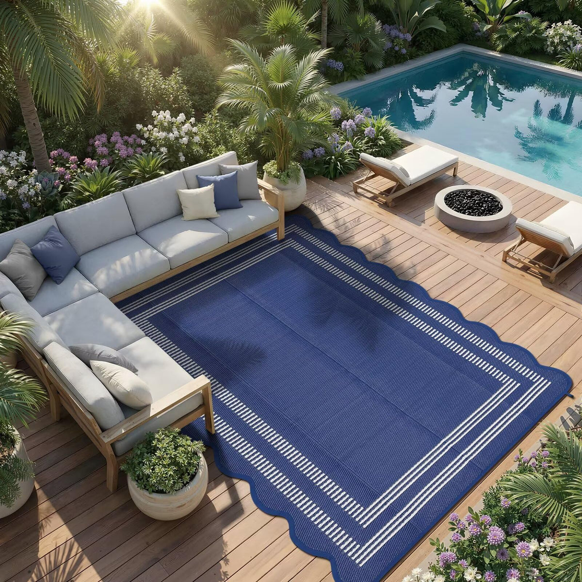 Garvee compact, portable rug ideal for travel and quick setup anywhere.