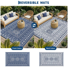 Garvee dual-sided reversible rug offers two looks for spaces.