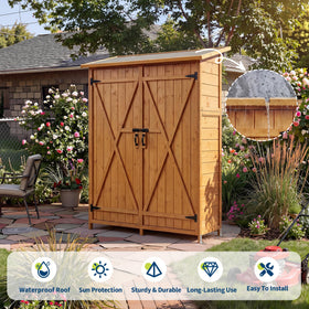 Garvee durable fir wood construction withstands seasonal outdoor use.