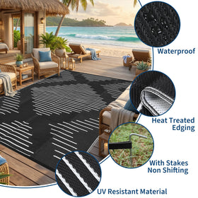 Garvee waterproof rug resists stains and cleans quickly after outdoor activities.
