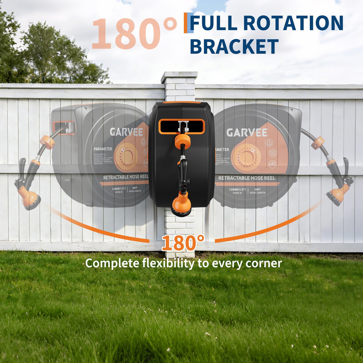 Garvee reinforced fiber braid hose construction for outdoor durability.