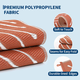 Garvee travel-friendly rug with fold lines for packing